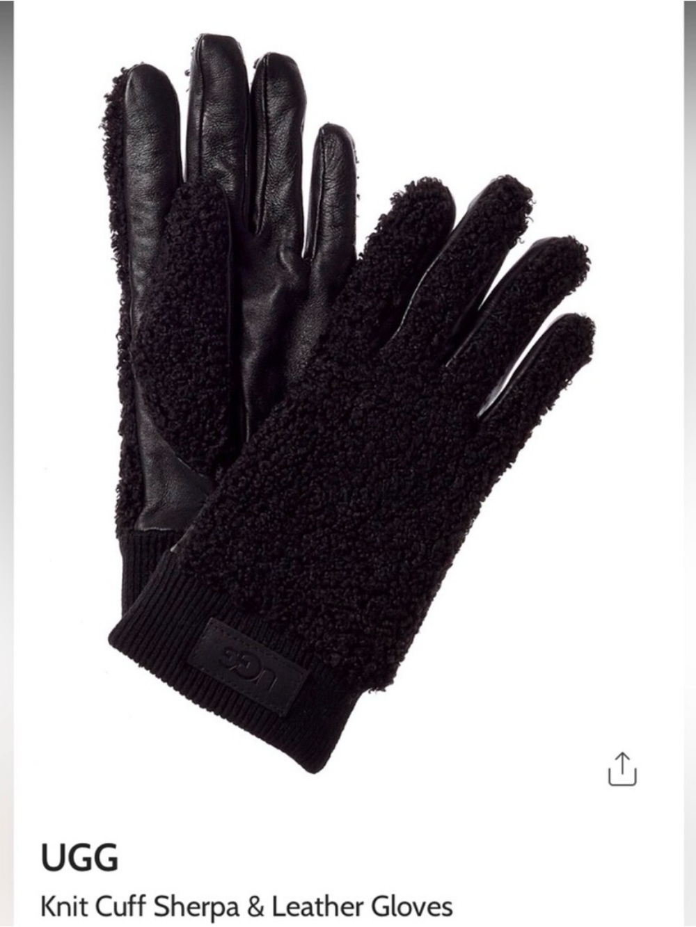 UGG Black Gloves L/XL